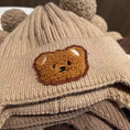 Ladda bild till gallerivisaren, Warm Knitted Baby Cap with Bear Ears – Soft and Cute 
