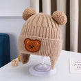 Ladda bild till gallerivisaren, Warm Knitted Baby Cap with Bear Ears – Soft and Cute 
